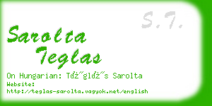 sarolta teglas business card